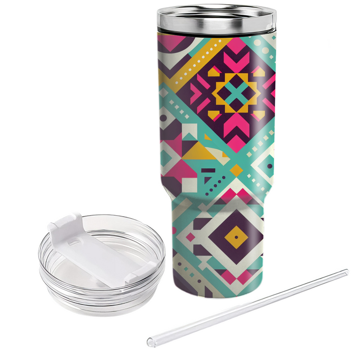 Geometric Blossom Fusion  Custom Tumblers