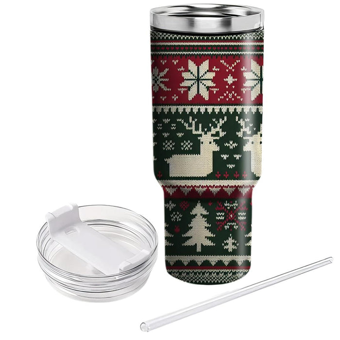 Winter Festive Knit  Custom Tumblers