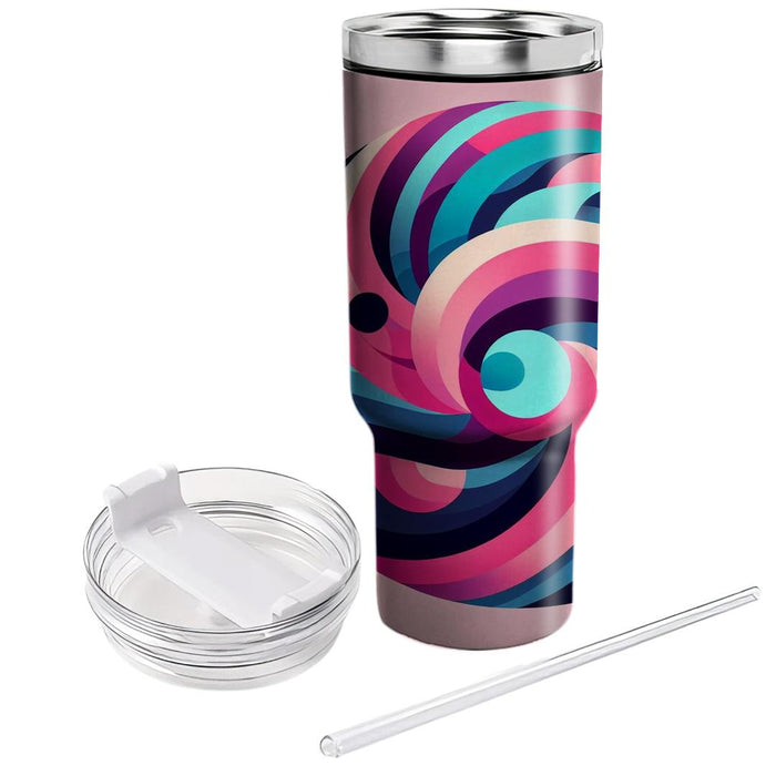 Geometric Abstract Swirl  Insulated Tumblers