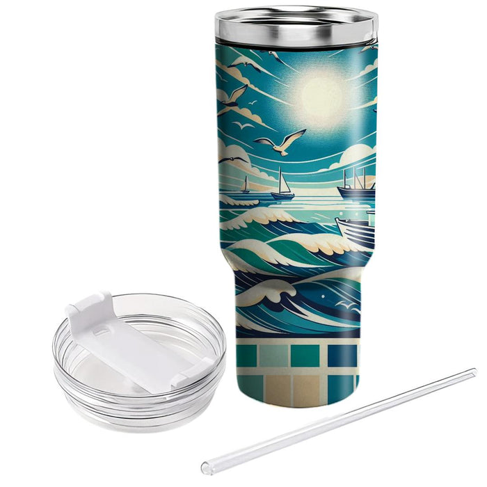 Retro Ocean Breeze  Custom Tumblers