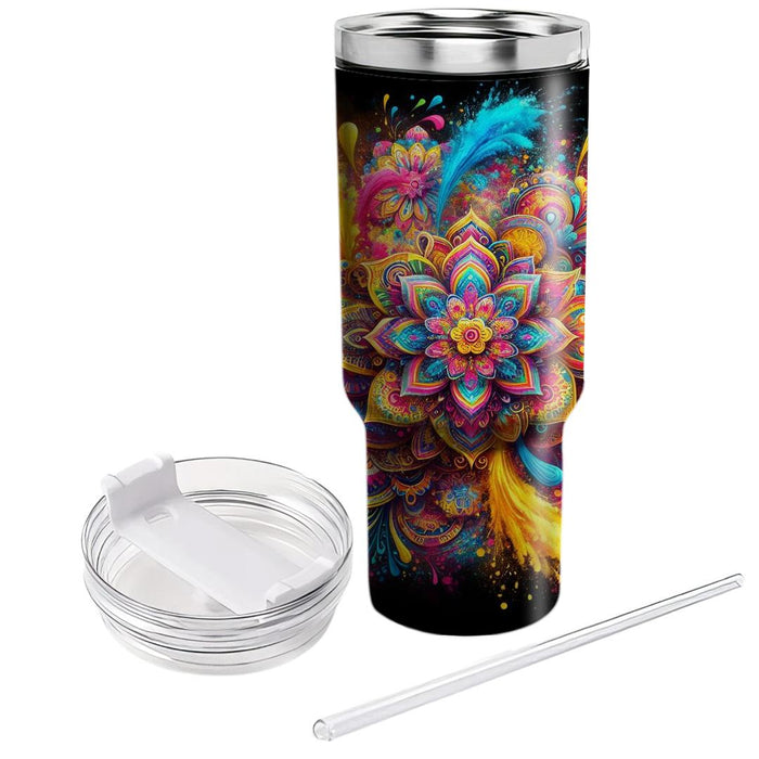 Unity Through Color - A Holi Festival  Tumblers With Lids