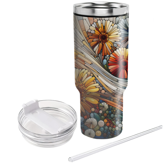 Blooming Floral Mosaic  Insulated Tumblers