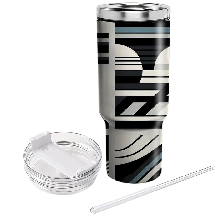 Abstract Striped Elegance  Tumblers With Lids