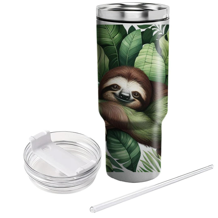 Whimsical Sloth Hangout  Tumbler Cups