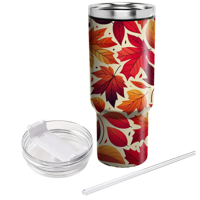 Festive Autumn Leaves  Decorative Tumblers