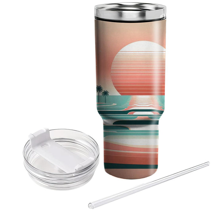 Sunset Beach Scene  Unique Tumblers