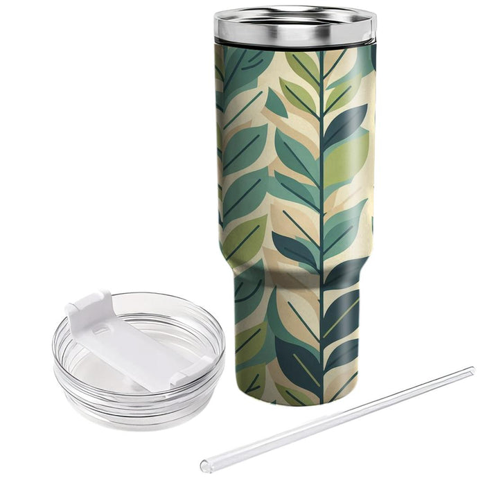 Soft Gradient Leaf Pattern  Travel Tumblers