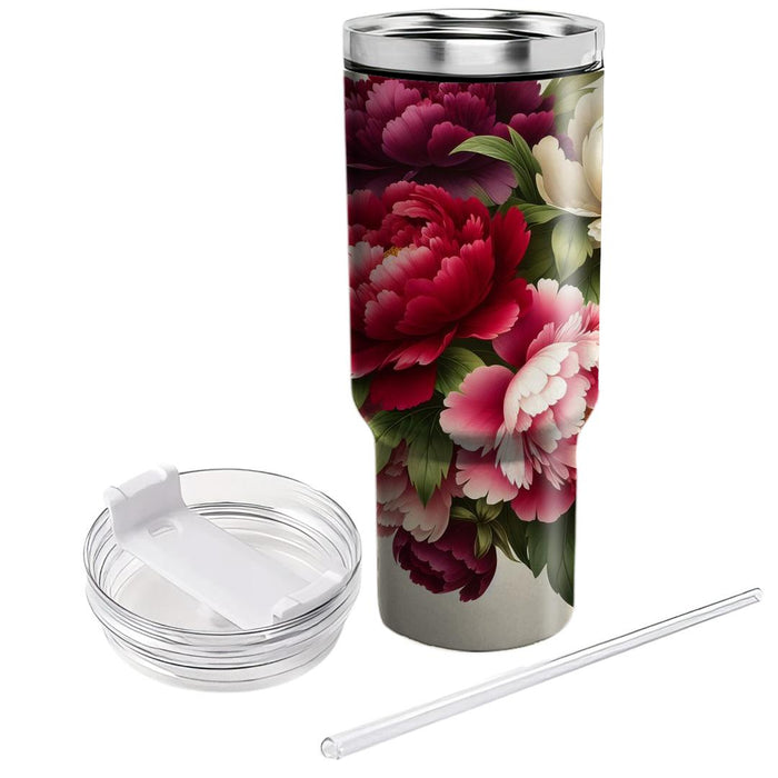 Vivid Peony Delight  Unique Tumblers