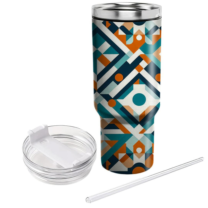 Bold Mosaic Tiles  Personalized Tumblers