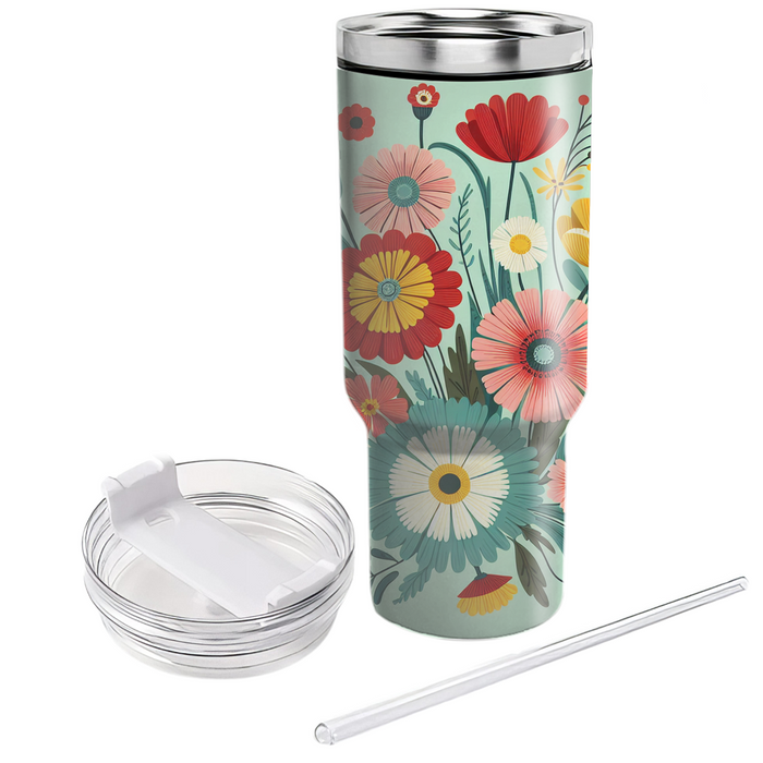 Whimsical Flower Patch  Tumblers For Gifts