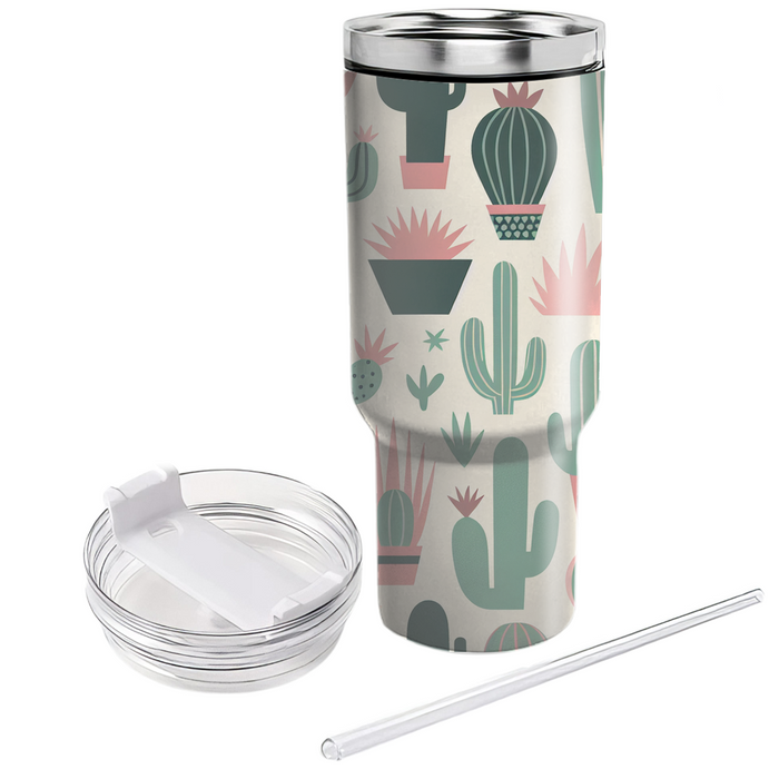 Geometric Cactus Pattern  Decorative Tumblers