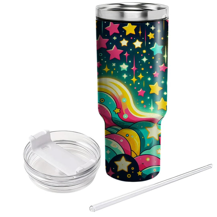 Funky Retro Stars  Tumbler Cups