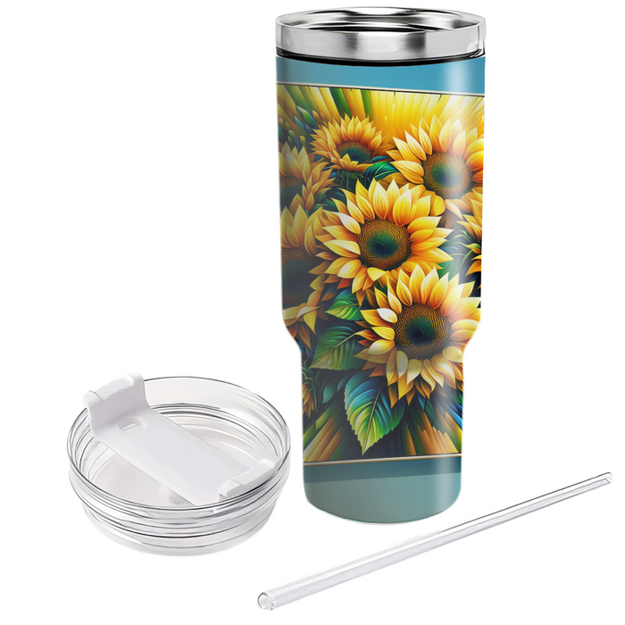 Summer Sunflower Delight  Personalized Tumblers