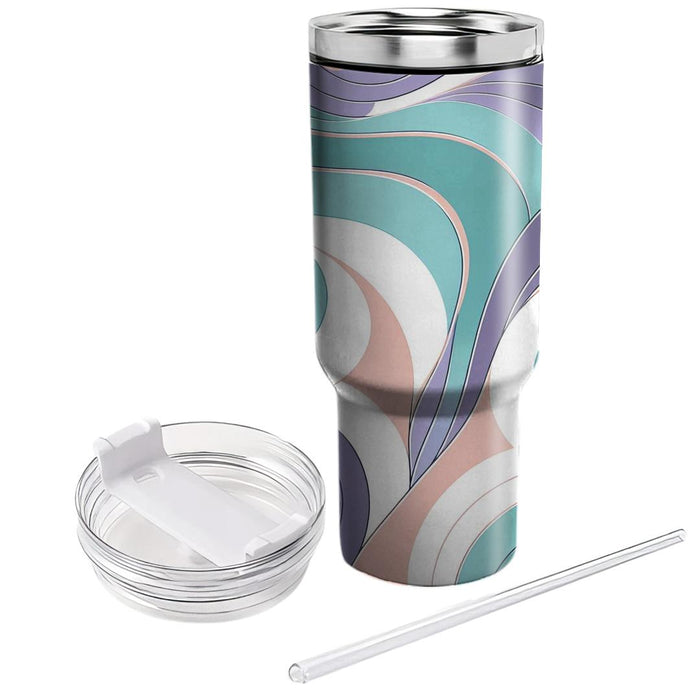 Abstract Curvy Lines  Tumblers With Lids