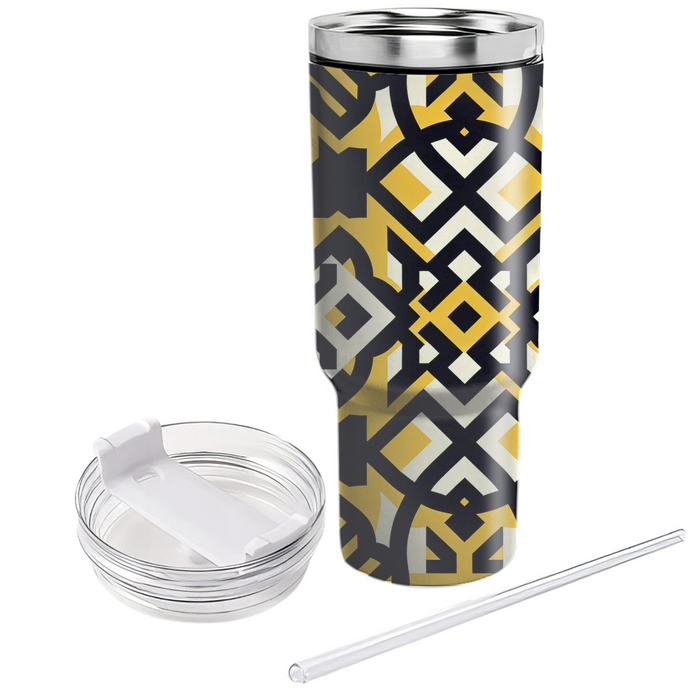 Bold Lattice Pattern  Decorative Tumblers