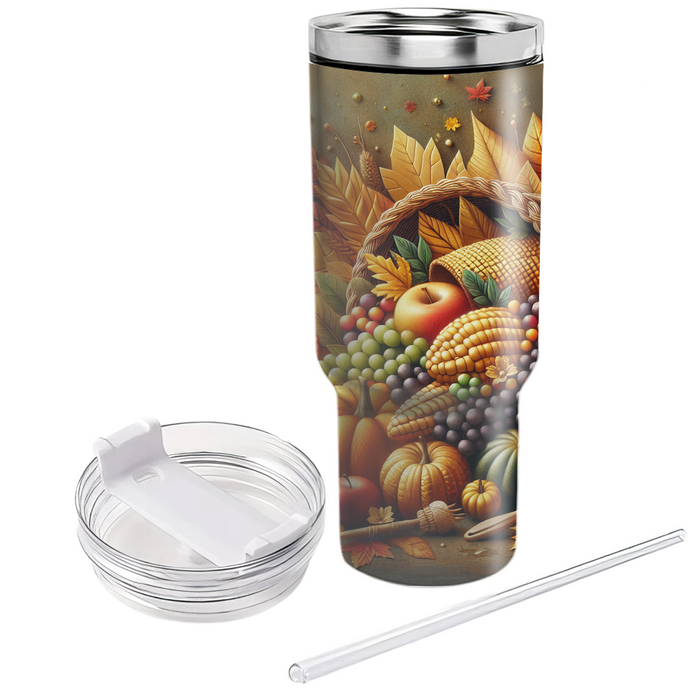 Glimmering Gratitude - Thanksgiving  Decorative Tumblers