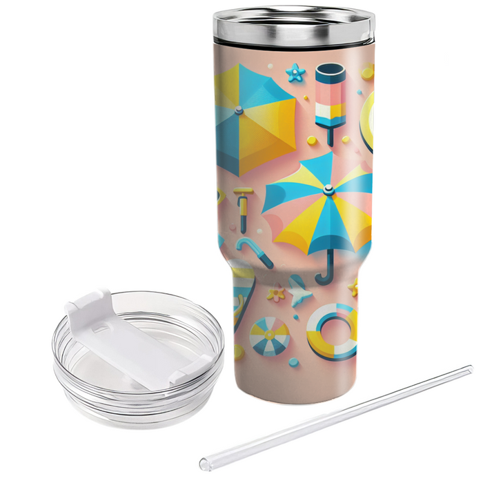 Sunny Beach Vibes Travel Tumblers