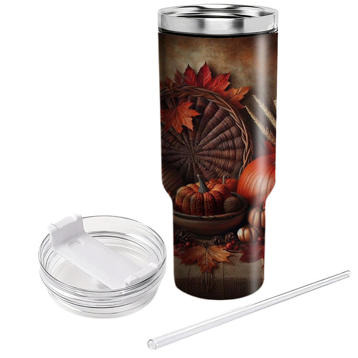 Whispers Of Autumn - A Cozy Thanksgiving  Custom Tumblers