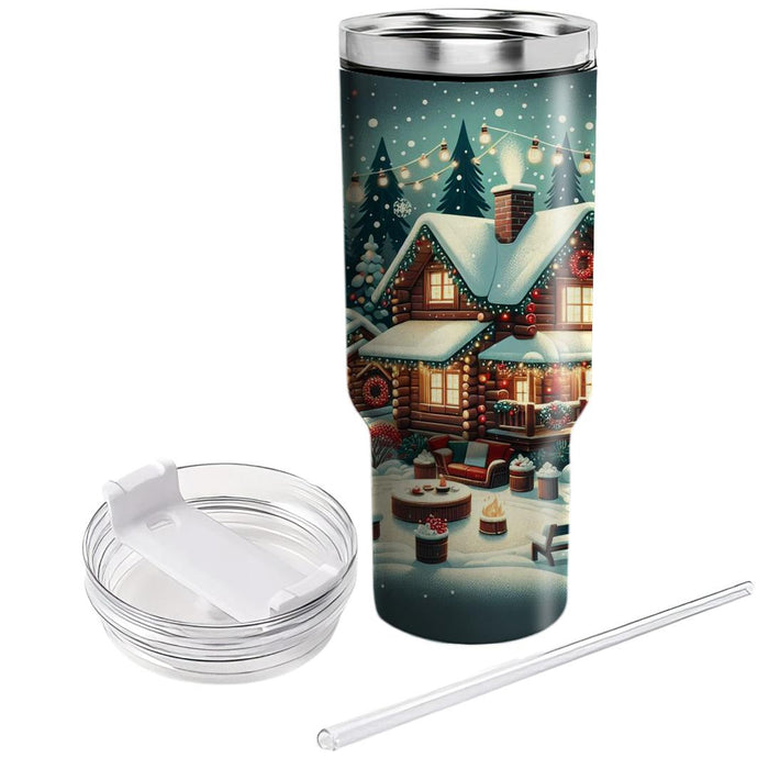 Winter Cozy Cabin Memories  Tumblers With Lids