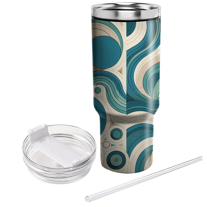 Waves And Circles Fusion  Tumblers For Gifts