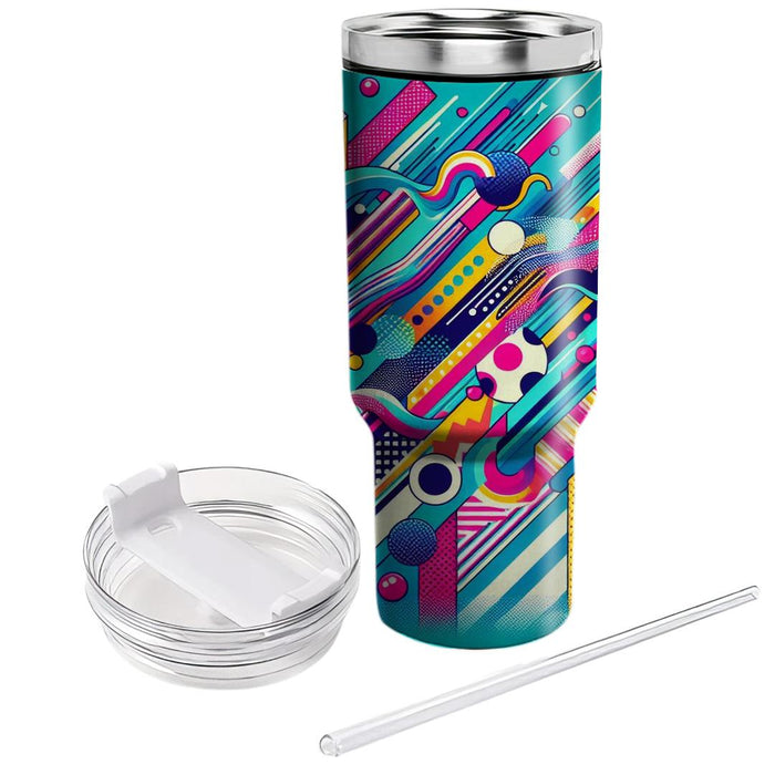 Vibrant 80s Patterns  Travel Tumblers