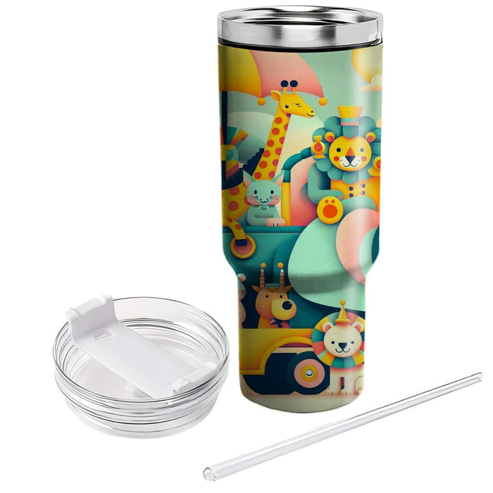 Whimsical Animal Safari  Tumbler Cups