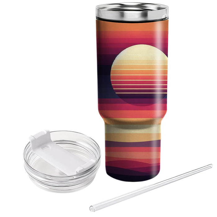 Sunset Horizon Stripes  Tumbler Cups