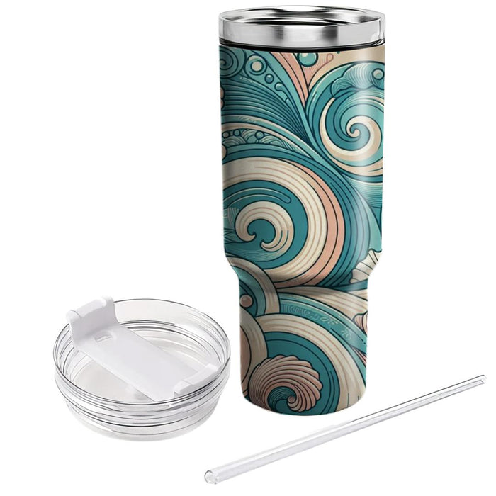 Seventies Ocean Wave  Tumbler Cups