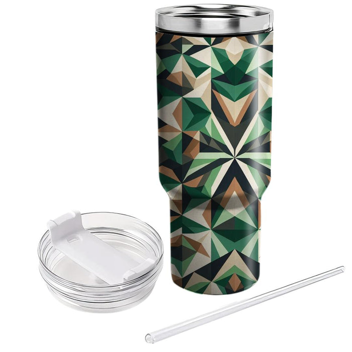 Geometric Triad Pattern  Personalized Tumblers