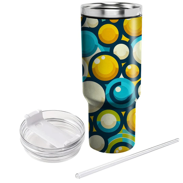 Bold Geometric Circle Pattern  Insulated Tumblers