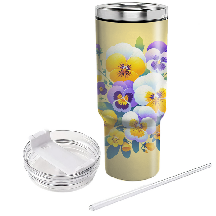 Sunshine Pansy  Insulated Tumblers