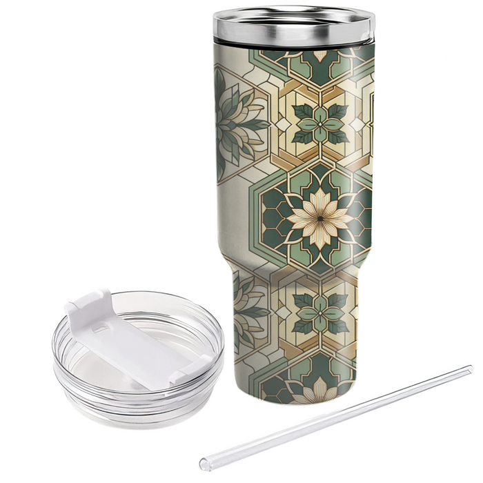 Hexagonal Garden Lattice Custom Tumblers