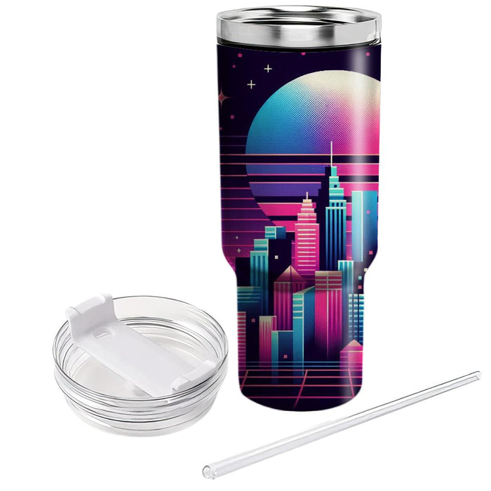 Synthwave Streets  Unique Tumblers