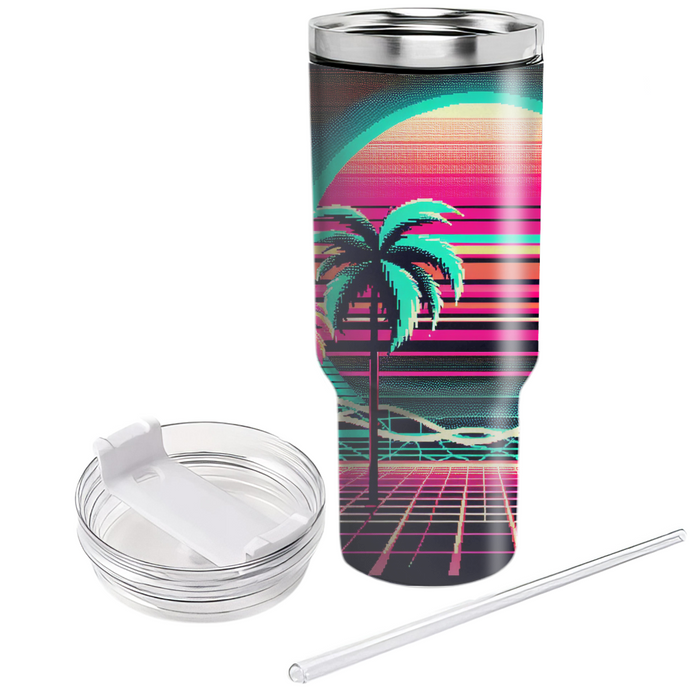 Vaporwave Horizon  Tumblers With Lids