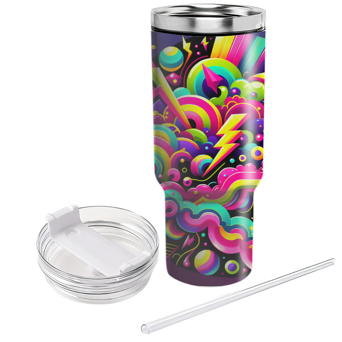 Funky 80s Color Splash Insulated Tumblers