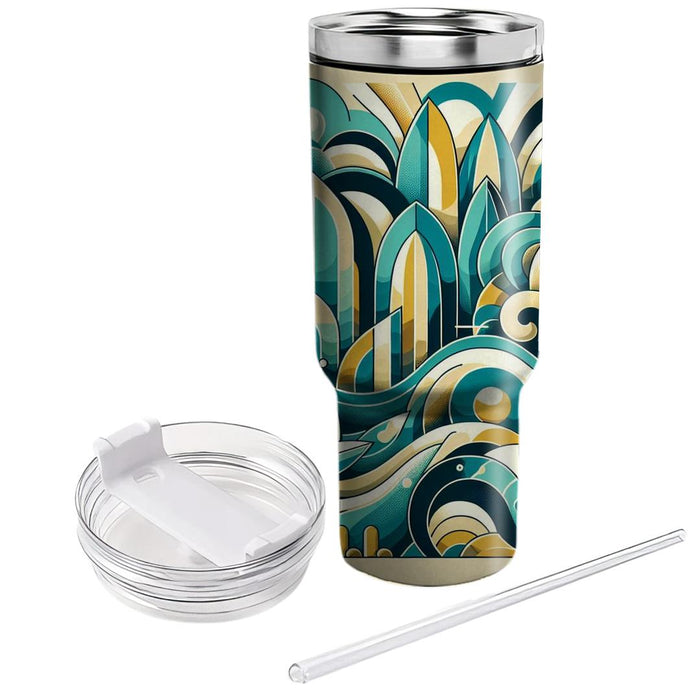 Wondrous Waves - Surfing Festival  Decorative Tumblers