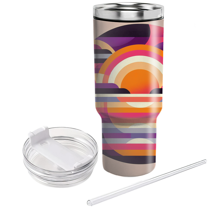 Geometric Sunset Dreams Personalized Tumblers