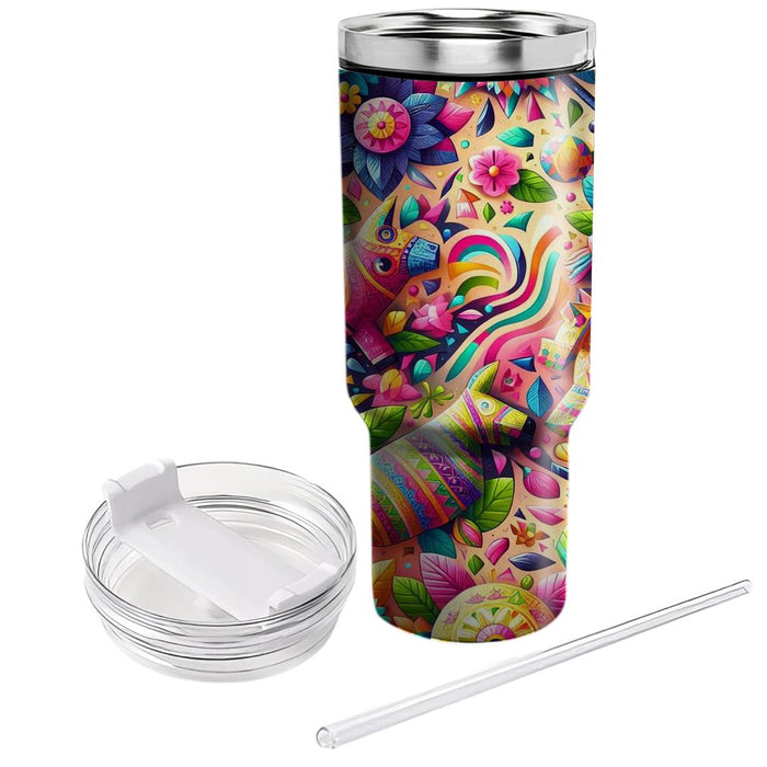 Whimsical Spring Fiesta Travel Tumblers