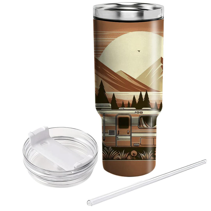 Vintage Camper Adventure  Personalized Tumblers