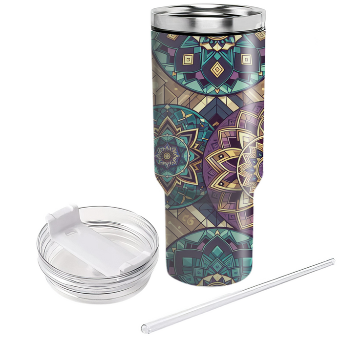 Geometric Floral Mandalas  Custom Tumblers