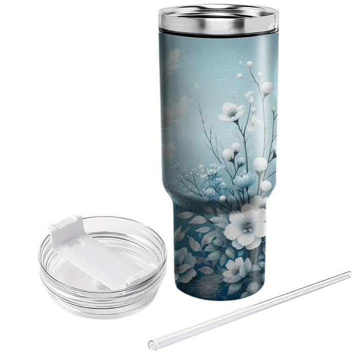 Winter Frosted Garden  Travel Tumblers