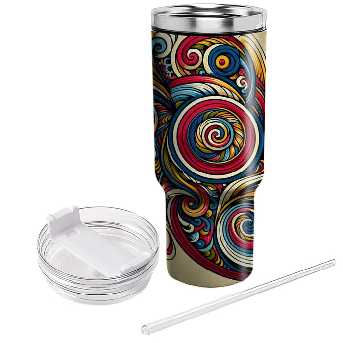 Colorful Spiral Swirls  Custom Tumblers