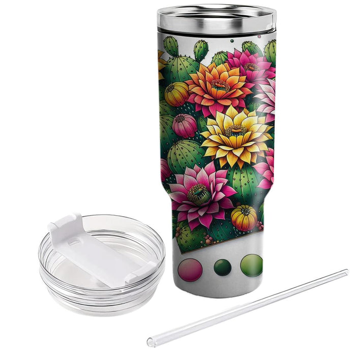 Cactus Flower Fusion  Insulated Tumblers