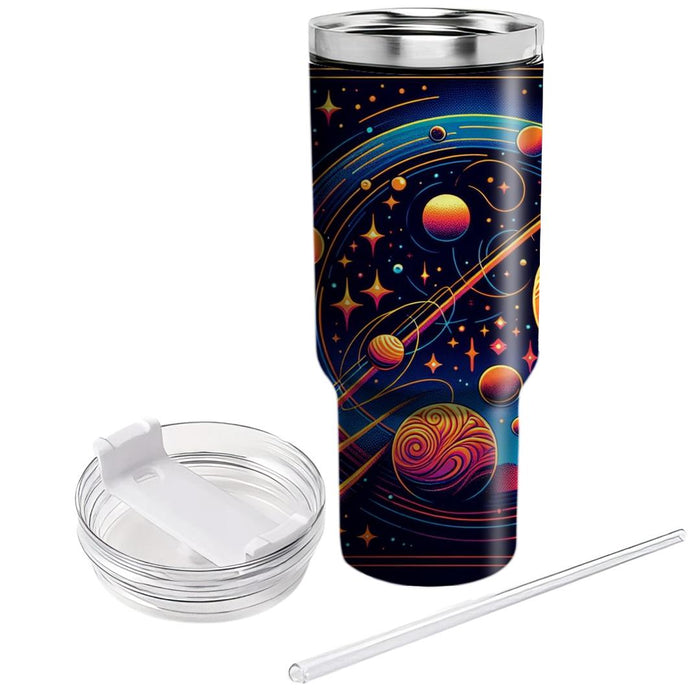 Retro Galactic  Unique Tumblers