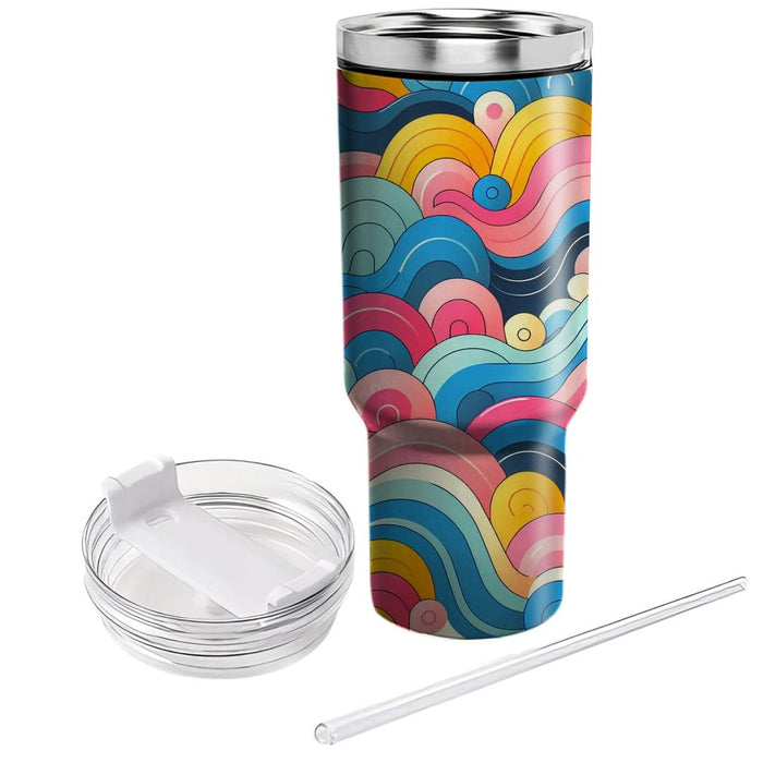 Bright Abstract Waves  Decorative Tumblers