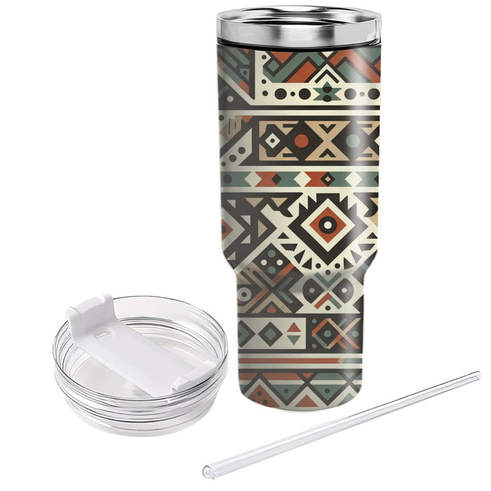 Geometric Tribal Motif  Decorative Tumblers