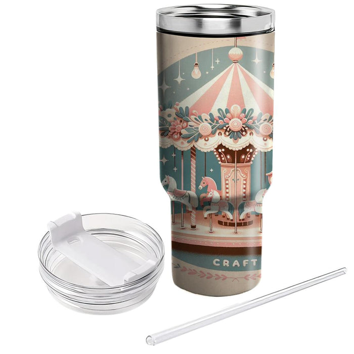 Vintage Carousel  Personalized Tumblers