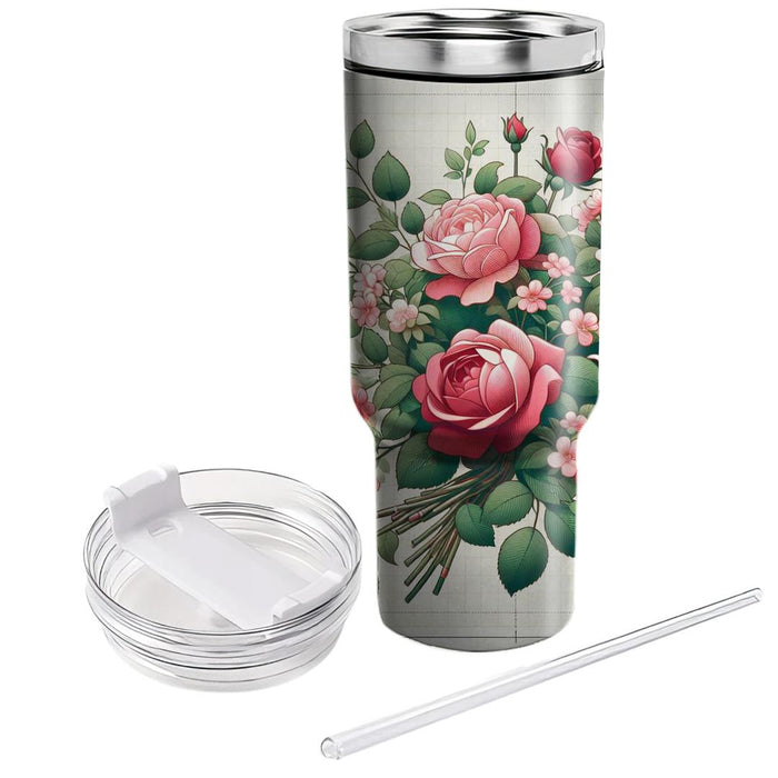 Vintage Rose  Decorative Tumblers