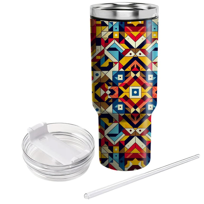 Retro Patchwork  Personalized Tumblers