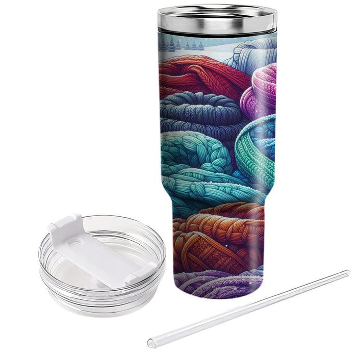 Winter Cozy Scarf  Tumblers With Lids